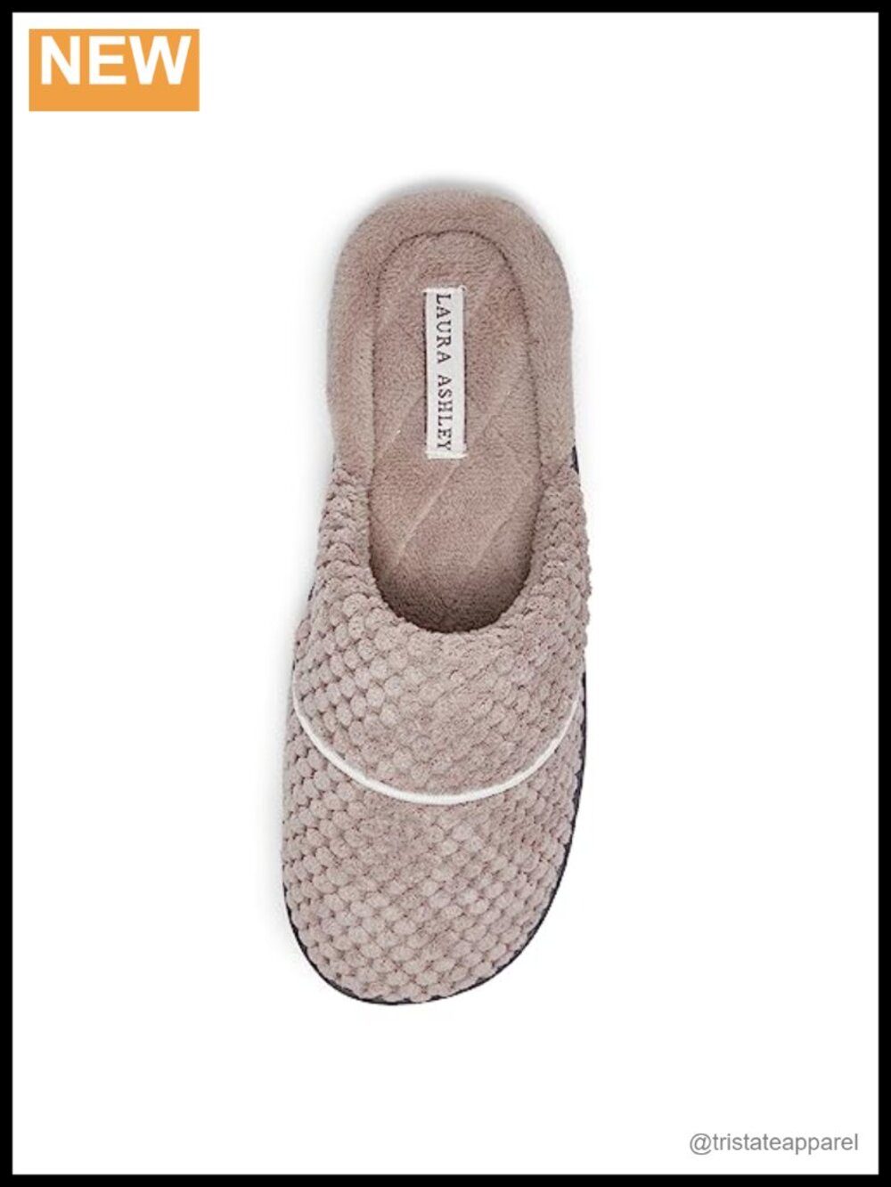 Spa Slip-On Slippers Memory Foam Non-Slip Rubber Sole Cushioned